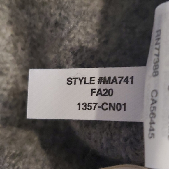 Madewell Merino Wool Lyle Rib Henley Chunky Grey Sweater - Picture 8 of 8